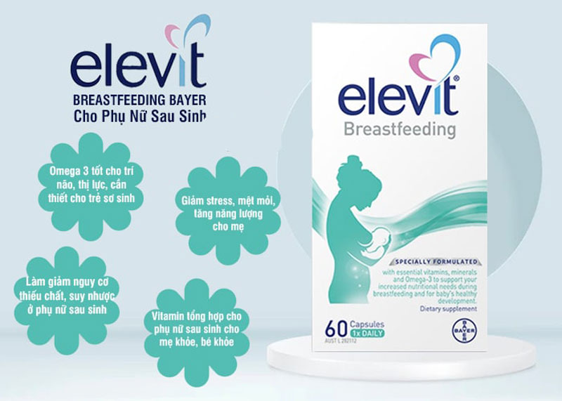 Công dụng Elevit Breastfeeding Multivitamin cho mẹ sau sinh
