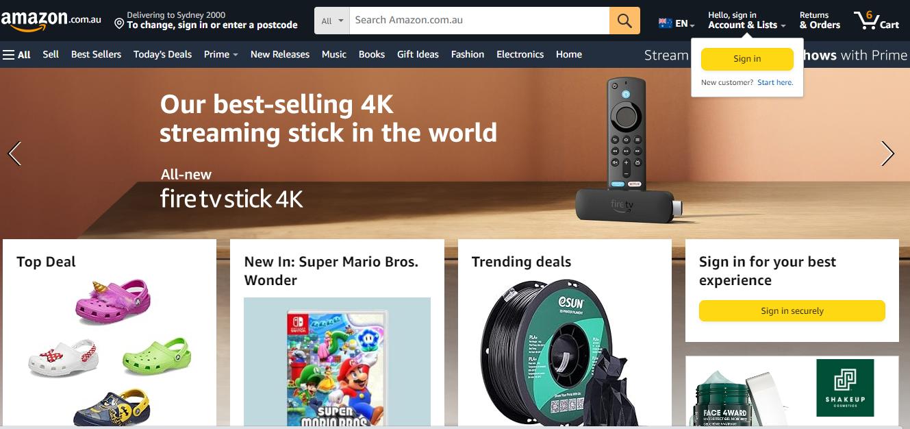 web mua hang uc Amazon