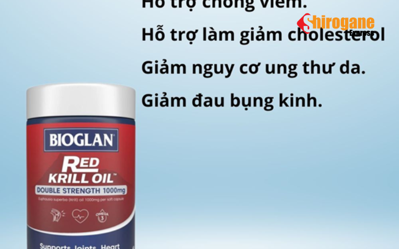 dầu nhuyễn thể Bioglan Red Krill Oil 1000mg 60 viên 